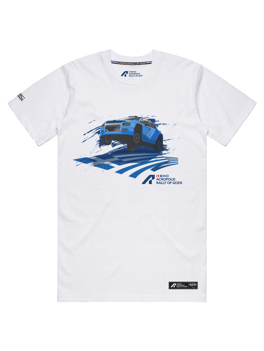2025 WRC ACROPOLIS RALLY UNISEX WHITE TEE