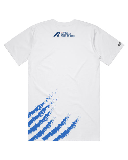 2026 WRC ACROPOLIS RALLY UNISEX GRAPHIC WHITE TEE