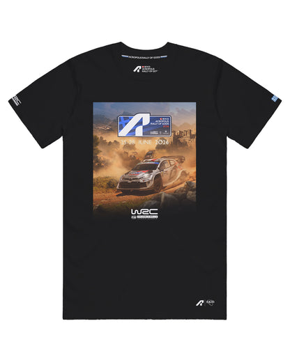 2026 WRC ACROPOLIS RALLY UNISEX EVENT POSTER TEE